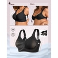 thumbnail image 4 of Sujetador inalámbrico de gelatina Bra OEAK para mujer, cobertura total, color negro L, 4 of 8