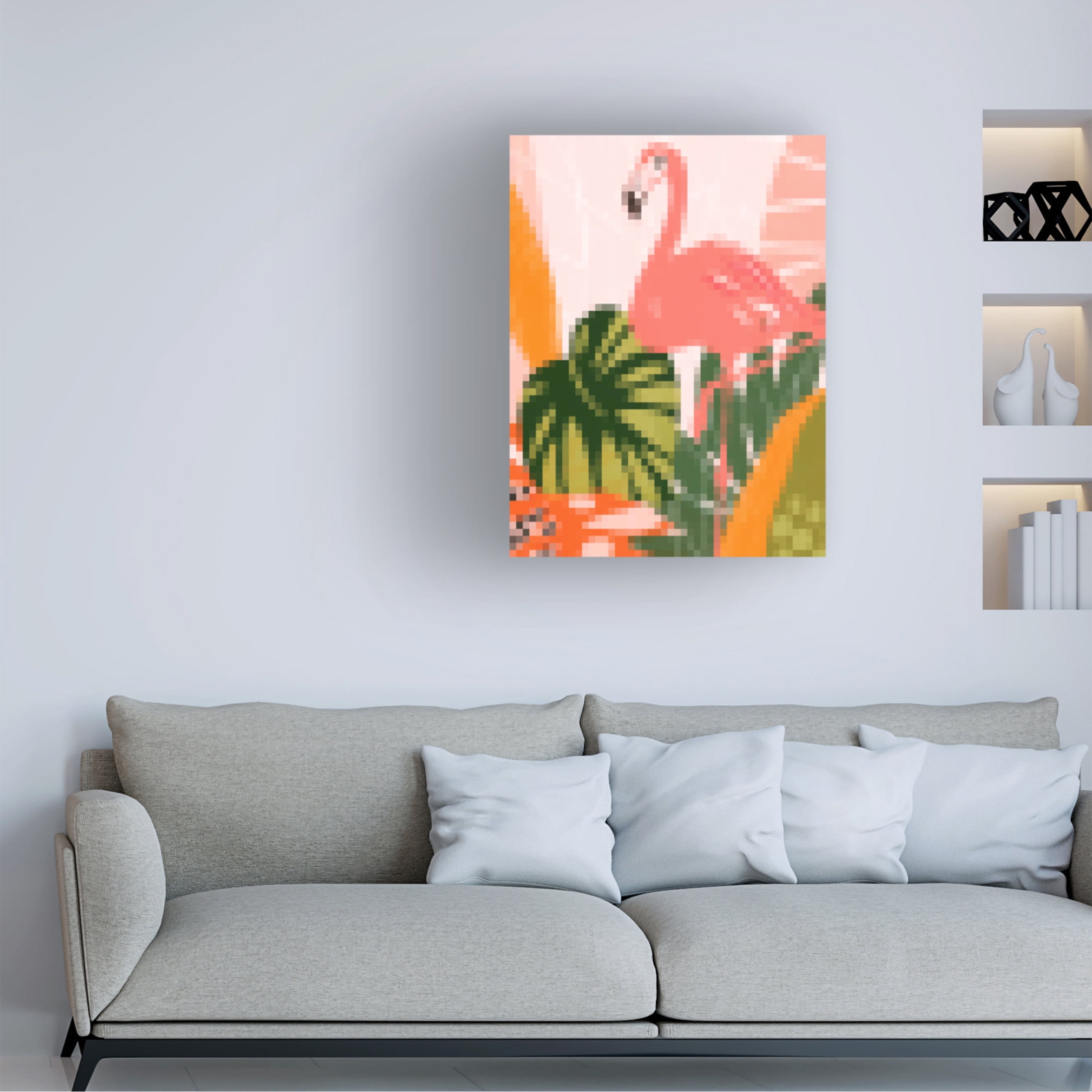 Trademark Fine Art June Erica Vess Pixel Tropics II Canvas Wall Art