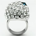 thumbnail image 4 of Luxe Jewelry Designs Stainless Steel Women's Skull Shaped Ring with Capri Blue Crystal - Size 7, 4 of 4