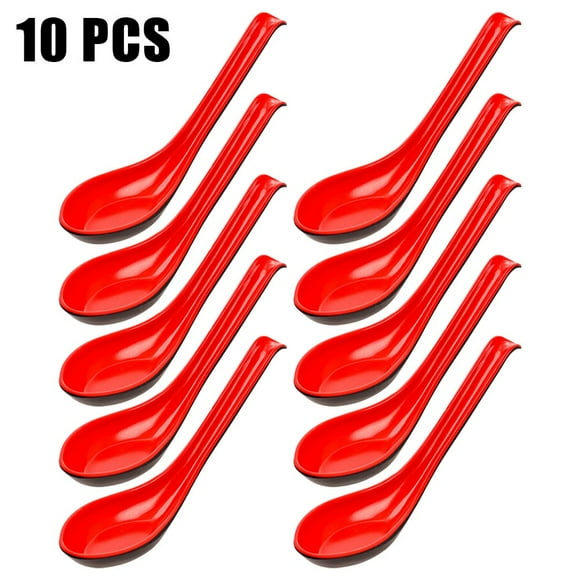 10 piezas cucharas de sopa utensilios chinos japoneses mango largo gancho cuchillos cubiertos