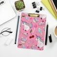 thumbnail image 7 of FMSHPON Fantasy Unicorn Cakes Donuts Pink Clipboard Hardboard Wood Nursing Clip Board and Pull for Standard A4 Letter 13x9 inches, 7 of 7