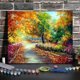 thumbnail image 2 of Irfora 12x16 pulgadas DIY pintura al óleo sobre lienzo pintura por número Kit patrón de bosque para adultos niños principiante artesanía hogar decoración de pared regalo Irfora Pintura mural, 2 of 7