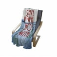 thumbnail image 4 of Funny Soft Flannel Fleece Throw Blanket, Save Water Shower with Me Lettering Heart and Pointers Illustration, Cozy Plush for Indoor and Outdoor Use, 60" x 80", Blue Vermilion and Green, by Ambesonne, 4 of 6