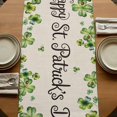 thumbnail image 5 of Table Runners 72 Inches Long Dress Scarves, St. Patrick's Day Farmhouse Kitchen Table Runner, Coffee Tablerunners, Green Gnomes Lucky Shamrocks Vintage 16x72 Inch, 5 of 9