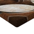thumbnail image 2 of Ambesonne Abstract Fitted Sheet, Grunge Vintage Rounds, Twin Size, Umber Slate Blue, 2 of 3