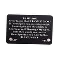 thumbnail image 5 of GUOOL Wallet Insert Card Engraved Insert Note Card Metal Keepsake for Proposal Anniversary Husband Wife Him Her Friends TO MY SON, 5 of 9
