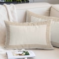 thumbnail image 2 of Cream Retro Greek Key Lumar Pillow Covers,Geometric Greece Ancient Farmhouse Rustic Soft Throw Pillow Cases with Invisible Zipper,Decorative Pillowcase Pillows Protectors for Sofa Bed Chair 16"x24", 2 of 9