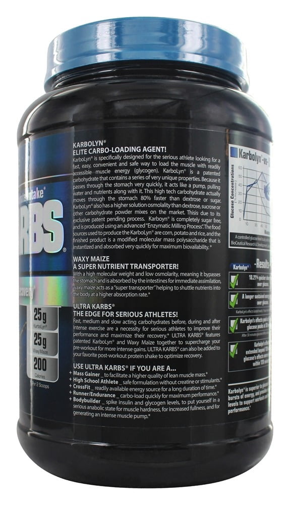 Siren Labs Ultra Karbs-Mass Gainer-Post Workout-Muscle Builder Healthy Carb Loading - Carbohydrate Blend with KarboLyn - More Energy, Faster Recovery - Weight Gainer (40 Servings)
