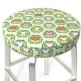 thumbnail image 3 of Fotbe Cute Chubby Frog Stool Covers Round,Waterproof Round Bar Stool Covers Bar Chair Covers Washable Stool Cushion Slipcover for 12-14 Inch Chair-12 inch, 3 of 7