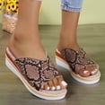 thumbnail image 2 of Bmisegm Women Sandals Fashion Simple Summer New Pattern Wedge Heel Comfortable Non Slip Large Shoes Sandals Women Summer Brown 7, 2 of 9