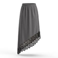 thumbnail image 4 of Shrysg Women's Casual Satin Midi Skirt with Elastic High Waist and Asymmetrical Hem for Daily Wear Gray, 4 of 6