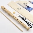 thumbnail image 1 of Easy Adjustable Soprano Recorder Baroque Fingering Non-toxic Eight Hole Clarinet Natural Food Grade ABS Vertical Flute, 1 of 7