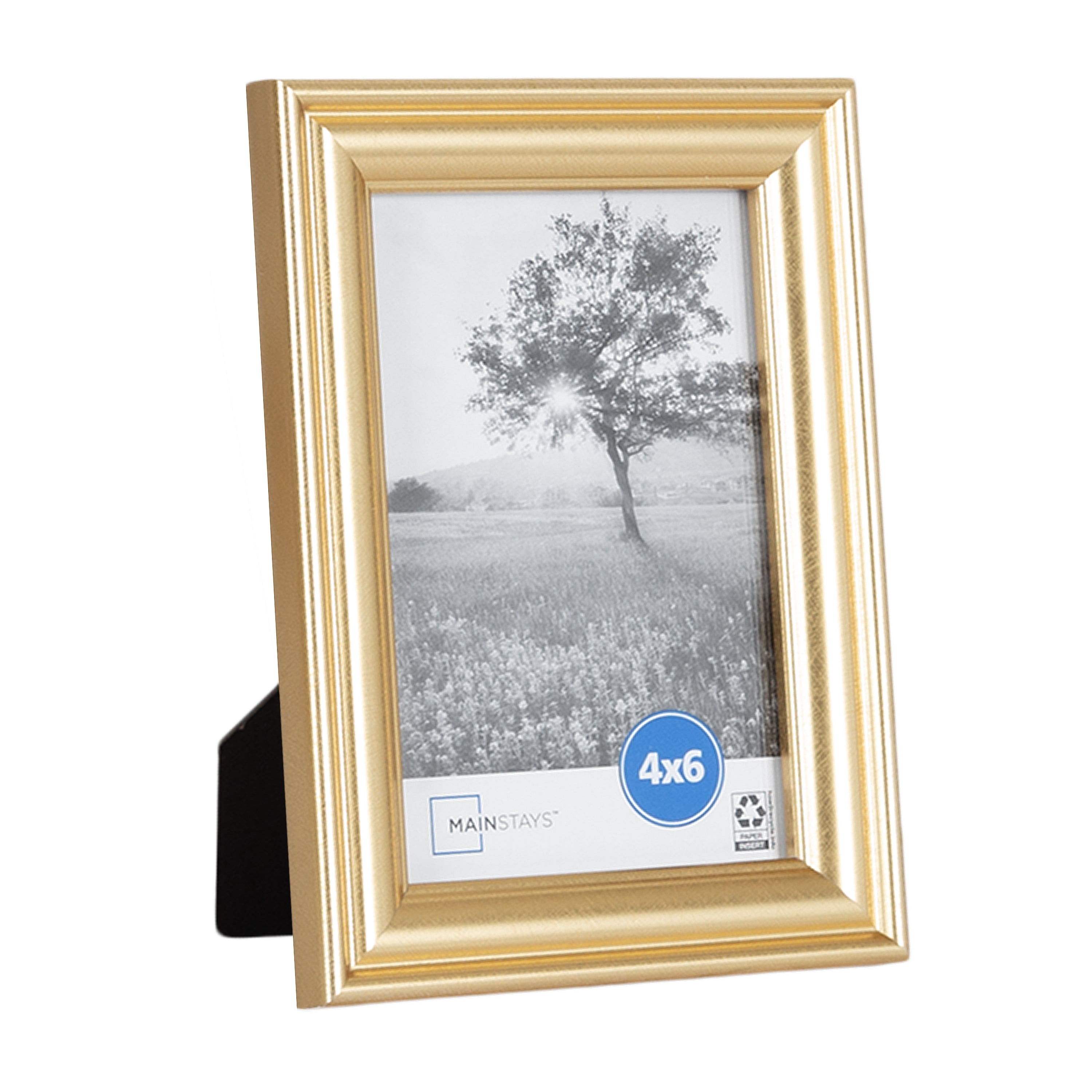(2 pack) Mainstays – 4x6 Picture Frame – Gold Traditional Program Tabletop Photo Frame