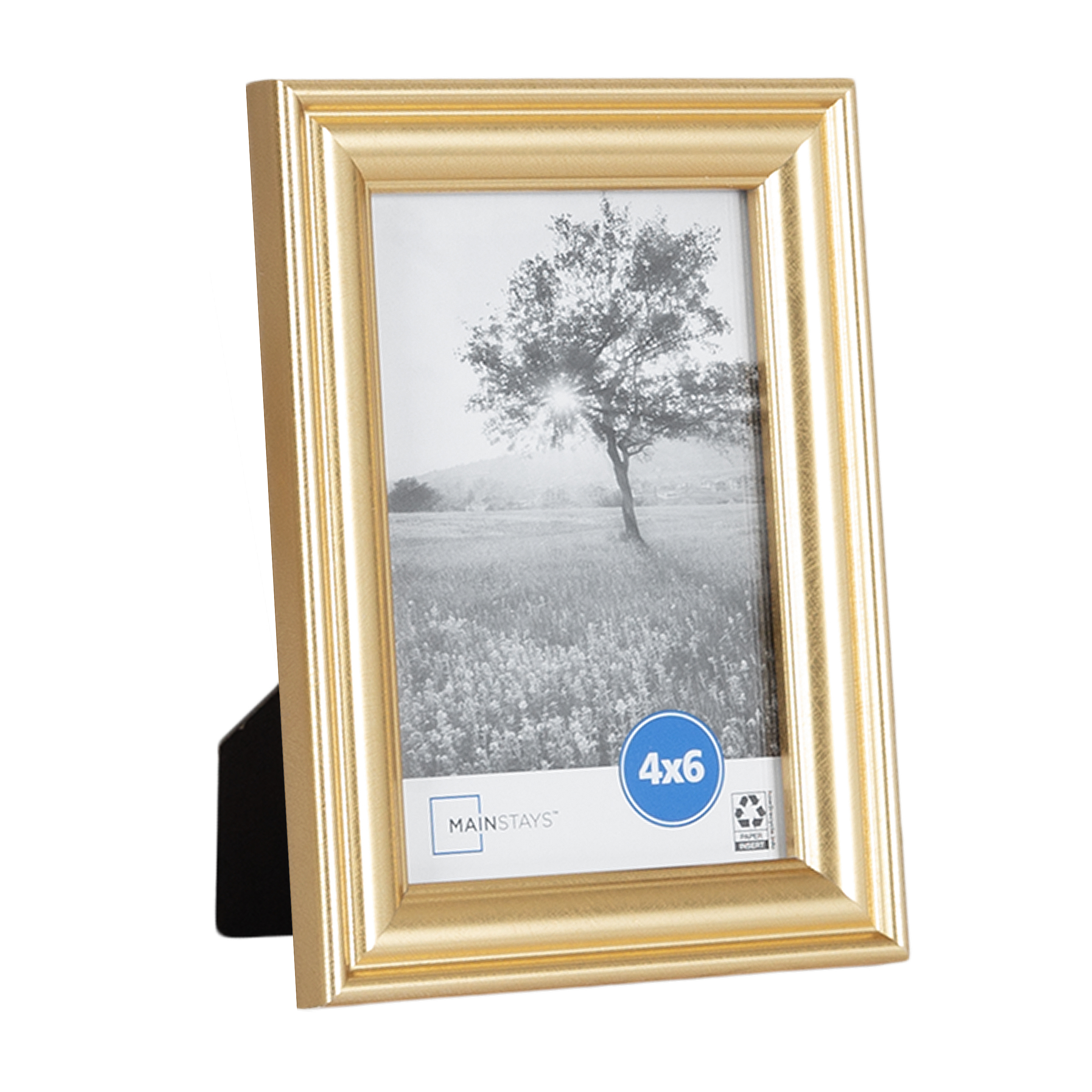 Mainstays Picture Frames 4x6, Set of 2, Gold photo 4