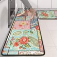 thumbnail image 2 of Kitchen Rugs Sets Of 2,Pioneer Flower Floral Print Pattern Anti Fatigue Kitchen Mat Rugs Non Slip Washable,Decorative Kitchen Floor Mats for Kitchen,Sink,Laundry,17X47 Inch, 2 of 5