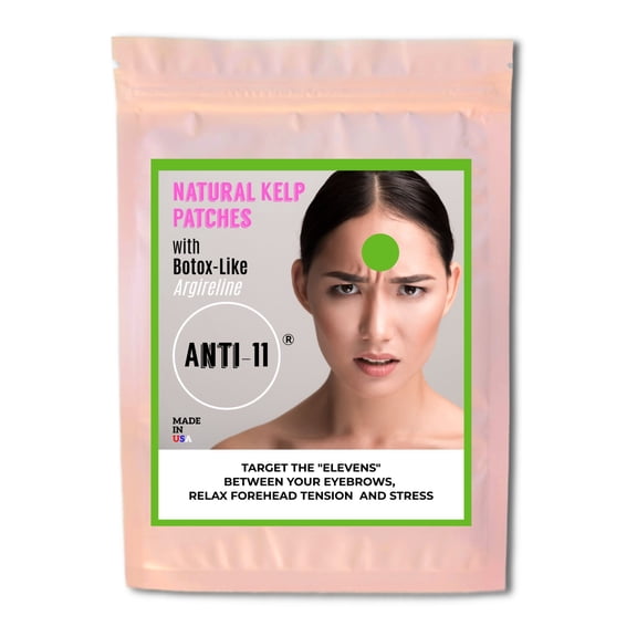 Kelpatch Anti-11, Natural Kelp Forehead Patches with Argireline (3-Pack)