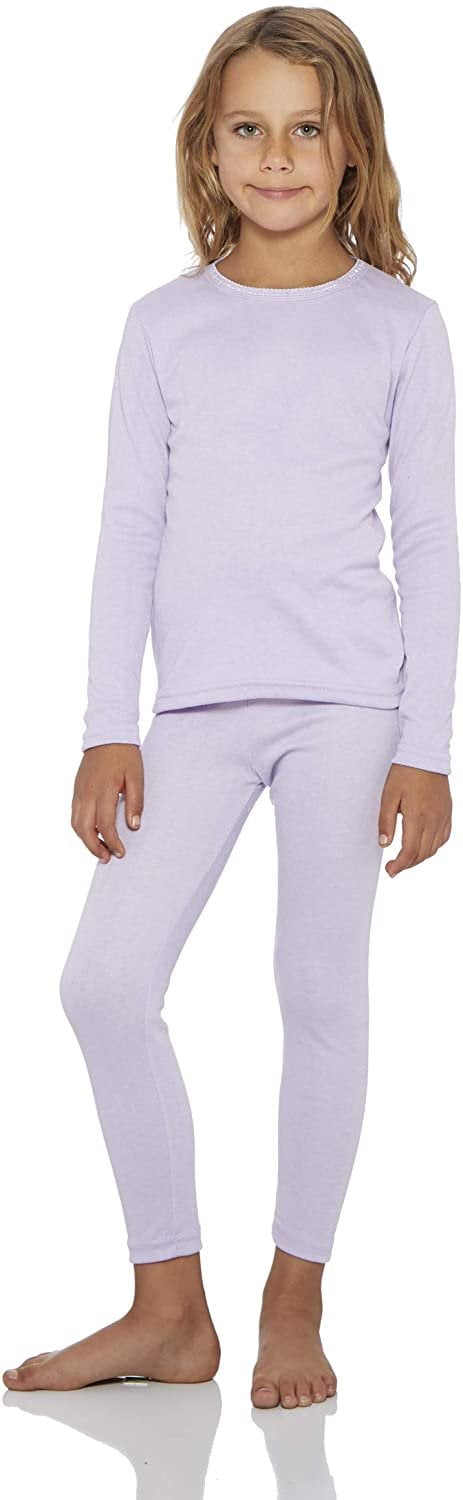 Mini-K Toddler Boys Girls Fleece Lined Soft Thermal Underwear Base Layer Long John Set Pajamas