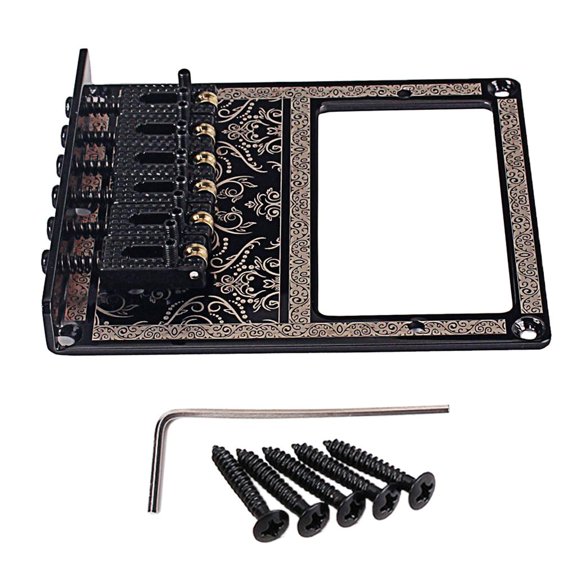 Guitar Roller Saddle Bridge Tailpiece W/Screw Wrench For Guitar