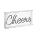 thumbnail image 4 of Cheers 11.8" Contemporary Glam Acrylic Box USB Operated LED Neon Light, Yellow, 4 of 6