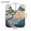 thumbnail image 5 of Yayeee Bath Rug for Bathroom Floor Non Slip Rectangle Fluffy Soft Absorbent Mat, 16"x24", Pine Tree Rainbow, 5 of 7