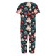 thumbnail image 4 of Puntoco Pijamas para mujer Conjunto de pijama con estampado navideño, cuello redondo, botones, manga corta y cintura elástica con bolsillos y pantalón, 4 of 4