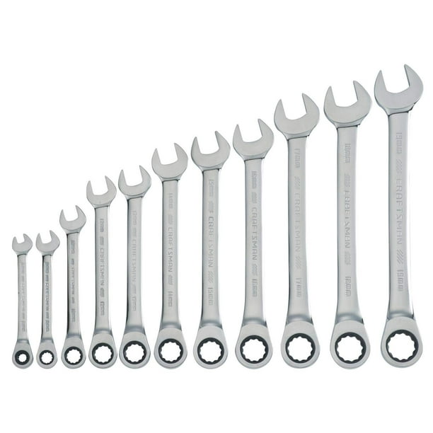 Juego de llaves de trinquete CRAFTSMAN Metric de 11 piezas CMMT87021