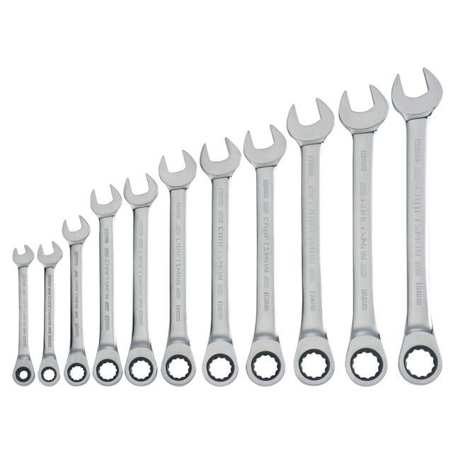 Juego de llaves de trinquete CRAFTSMAN Metric de 11 piezas CMMT87021