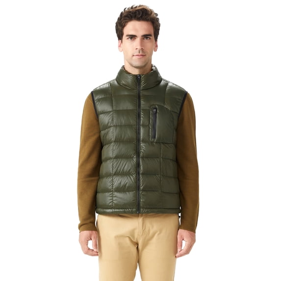 Orolay Men's Ultra Lightweight Down Vests Quilted Packable Winter Vest with Stand Collar