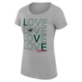thumbnail image 2 of Women's G-III 4Her by Carl Banks Heather Gray Minnesota Wild Super-Slim Fit Lightweight Hockey Love T-Shirt, 2 of 3
