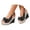 Black, variant on Open Toe Wedge Sandals for Women 2026 Bow Slingback Platform High Heel Pumps Non Slip Arch Support Summer Dressy Casual Shoes Size 6-10
