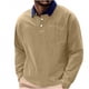 thumbnail image 2 of pstuiky Camisas casuales de manga larga para hombre, Camisa informal de manga larga con botones y bolsillo de pana de color liso para hombre camisetas de hombre s, 2 of 9