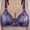 Blue, variant on YODETEY Wire-Free Comfort Bra with Breathable Fabric for Daily Wear Woman's Solid Color Comfortable Hollow Out Perspective Bra Underwear No Rims
