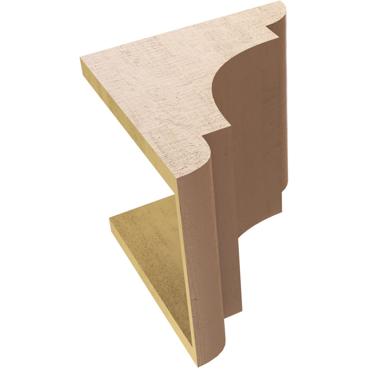 11"W x 11"D x 11"H Wide New Brighton Rough Cedar Woodgrain TimberThane Corbel, Primed Tan