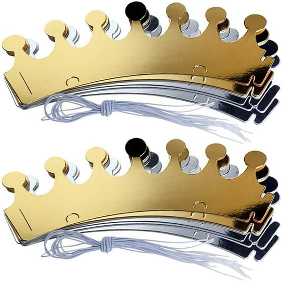 OFFIGAM Funny Birthday Hat Paper Crown Golden 20 Pcs