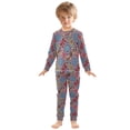 thumbnail image 6 of FORMRS Toddler Unisex Long Sleeve Top and Pants Pajama Set 2-Piece Sleepwear, Sizes 18M-8Y, Colorful Mandala Pattern, 6 of 6