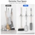 thumbnail image 6 of 3 Piece Self Adhesive Broom Holder Set, Wall Mounted Mop Holder and Cleaning Tool Organizer Racks, TIKA, 6 of 7