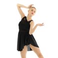 thumbnail image 2 of LiiYii Robe de Ballet Sans Manches en Maille Fluide pour Femmes Costume de Danse Lyrique pour Performance sur Scène Noir S, 2 of 8