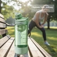 thumbnail image 4 of Sports Water Bottle with Tea Infuser 26 OZ Large Capacity Fitness Cup with Scale Marker Leakproof BPA Free Jug for Gym Outdoor (Green), 4 of 6