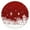 Red Christmas Snowflake, variant on Red Christmas Snowman Pattern Round Fitted Tablecloth with Elastic Edge,Dining Table Cover Waterproof,Outdoor Round Tablecloth for Camping,Dining,Indoor and Outdoor