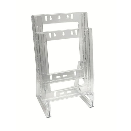 UPC: 0696859998836 | Azar Displays 252333 Two-tier Modular Letter Brochure Holder  2-Pack