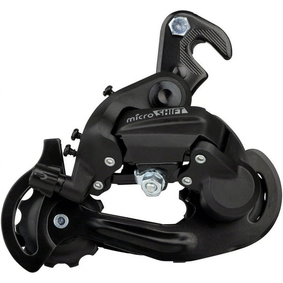microSHIFT M21 Rear Derailleur - 6 7 Speed Short Cage Dropout Claw Hanger Black