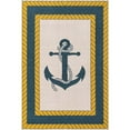 thumbnail image 2 of Unique Loom Outdoor Coastal Collection Area Rug - Anchor (4' 1" x 6' 1" Rectangle Ivory/Yellow), 2 of 9