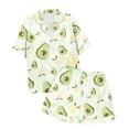thumbnail image 6 of HAYIMI 2 Piece Outfit Sets Home Kids Children Graphic Print Lapel Short Sleeve Button Shirt Shorts Clothing Sets Cartoon Lightweight Summer Clothes Sets for Child, 6 of 7