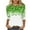 A05 Multicolor, variant on Xdegoge St. Patrick's Day Sweatshirt for Women Plus Size Crewnceck 3/4 Sleeve Top Shamrock-Embellished Whimsical Print Tops Casual Loose Sweatshirts