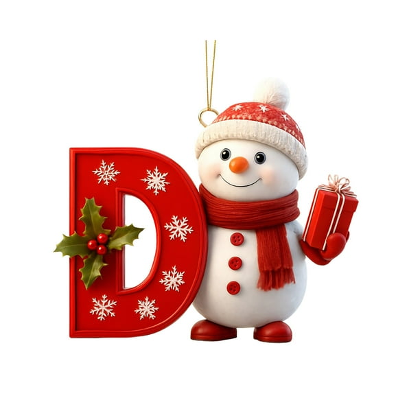 Decoraciones Del Árbol de Navidad 26 Letras Ornamentos Colgantes de Bricolaje para la Decoración Colgante Del Árbol de Navidad