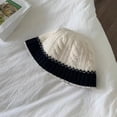 thumbnail image 5 of SikaFu Women's Twist Knitted Bucket Hat Winter Female Color Block Knit Fisherman Caps Girls Outdoor Basin Hat Ladies Panama Bob Gorros, 5 of 6