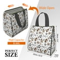 thumbnail image 3 of Bulldog Dog and Footprints Insulated Lunch Bag for Women & Adults,Large Portable Soft Cooler Lunch Bag,Thermal Food Storage Tote with Pearl Cotton,8.66L,8.75x5.75x9.5 Inch, 3 of 6