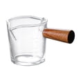 thumbnail image 1 of Bearachild Cafetera y tetera de vidrio de borosilicato resistente al calor y sin rebabas con mango de madera de medición de boquilla Juegos de servir café y té, 1 of 6
