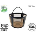 thumbnail image 2 of czcpp-NRP Panier Moustiquaire Haut 14 Tasses Filtre à Café Permanent de Remplacement pour Cafetière KRUPS EC321/322/324, Convient Également à d'Autres Cafetières avec Grande Section de Brassage, 2 of 4