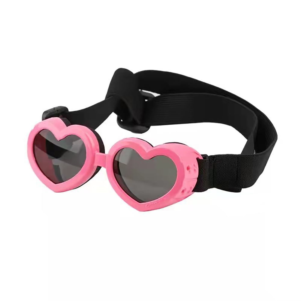 Dog Sunglasses UV Protection Pet Goggles Doggy Heart Shape AntiFog Sun